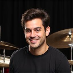 Retrato de Lucía Montes, baterista.