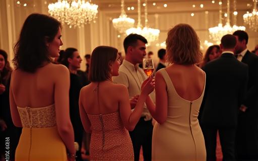Personas socializando en una fiesta privada.